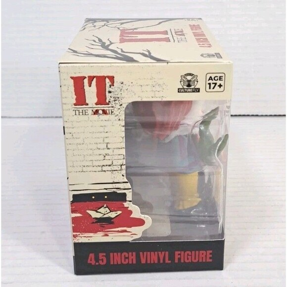 It 4.5" Pennywise Vinyl Figure Tim Curry CultureFly Horror Icon Collectible - Picture 2 of 6